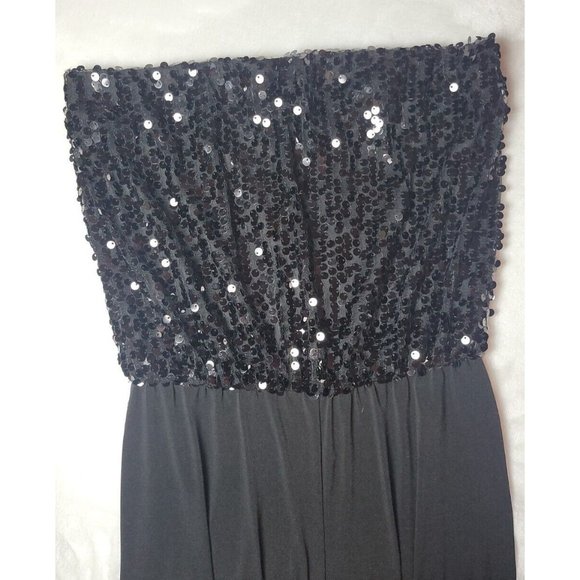 Womens Strapless Jumpsuit Charlotte Russe Black Small - Picture 2 of 12